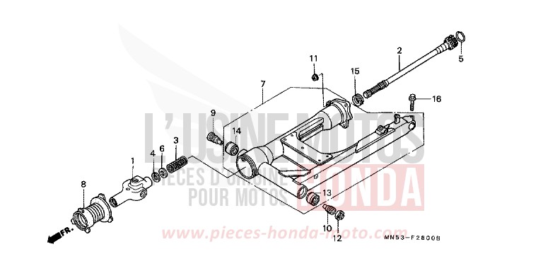 SCHWINGE/PROPELLERWELLE von Gold Wing PB224D (PB224D) von 1990